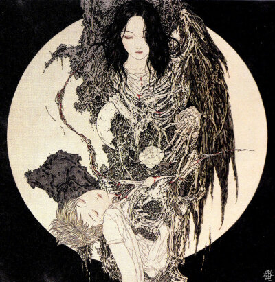 日本平成浮世绘绘画大师 山本タカト（Takato Yamamoto） 作品一组 | www.yamamototakato.com | 说实话，放他的作品还是有点忐忑的....