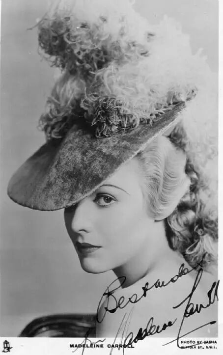 玛德琳卡洛
Madeleine Carroll 1906-1987年
英裔美国女演员