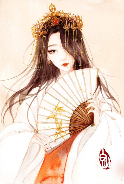 手绘古风女子
画师：白岫