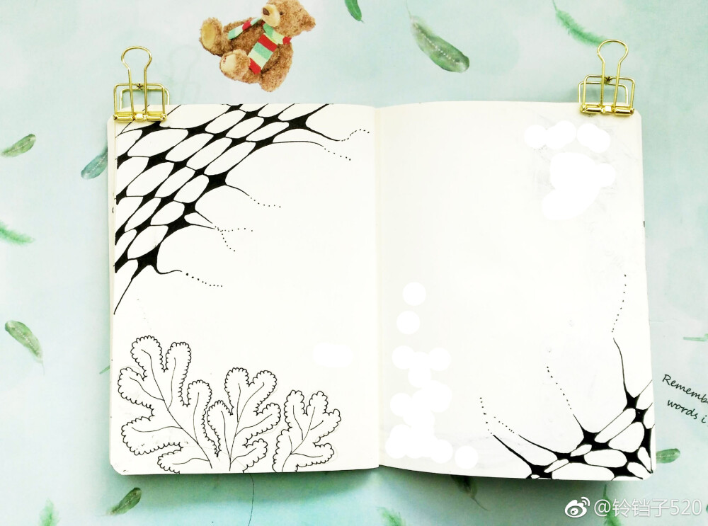 花样手帐手抄报边框。作者： 铃铛子手账