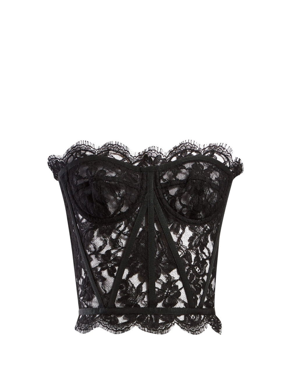 Scallop-edged lace bustier top | Dolce & Gabbana |