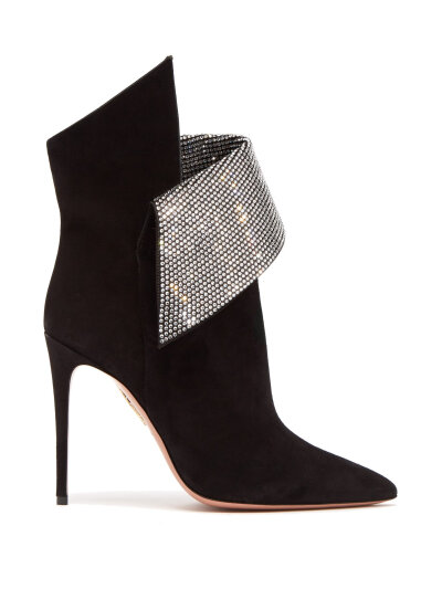 Night Fever 105 crystal-embellished ankle boots | Aquazzura