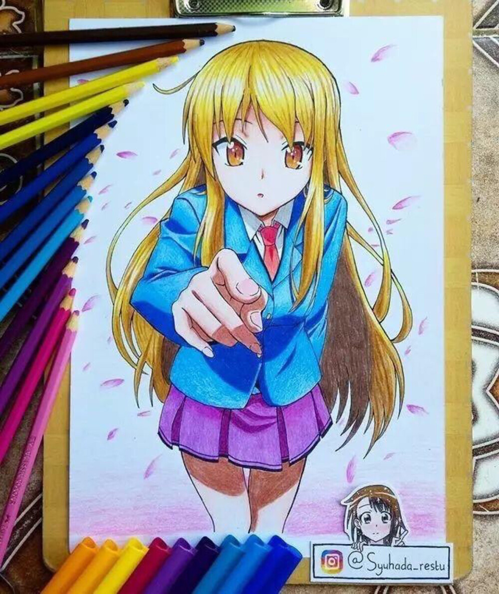 动漫人物之彩铅手绘2316616179