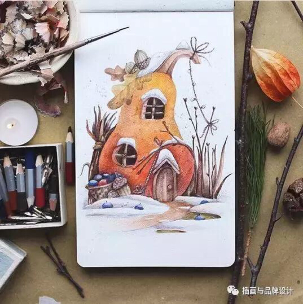 手绘丨水彩画出的森林小屋，每个都想住上一辈子
插画与品牌设计
前天 09:14
插画师谈到灵感：
来自自己喜爱的多彩糖果
来自自己喜爱的花花草草
来自自己喜爱的灯放在桌子，
让插画师想起来以前看到的灯塔等等。