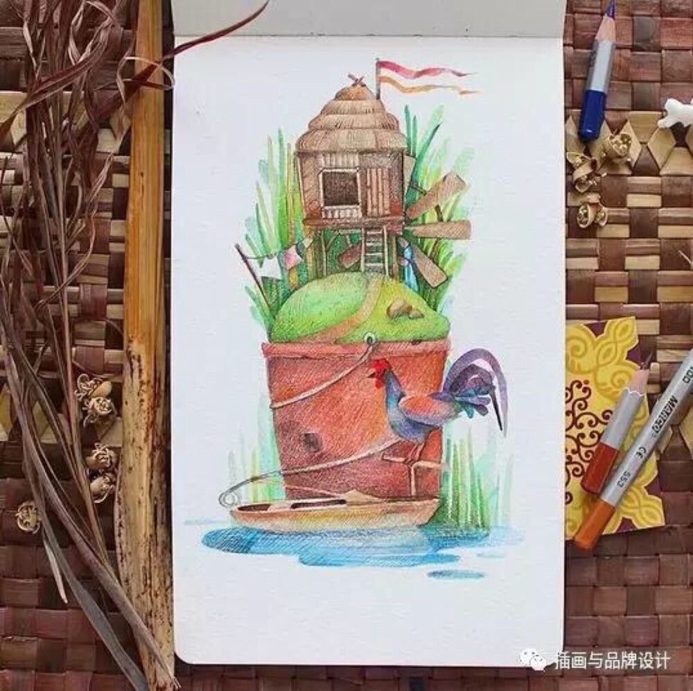 手绘丨水彩画出的森林小屋，每个都想住上一辈子
插画与品牌设计
前天 09:14
插画师谈到灵感：
来自自己喜爱的多彩糖果
来自自己喜爱的花花草草
来自自己喜爱的灯放在桌子，
让插画师想起来以前看到的灯塔等等。