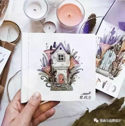 手绘丨水彩画出的森林小屋，每个都想住上一辈子
插画与品牌设计
前天 09:14
插画师谈到灵感：
来自自己喜爱的多彩糖果
来自自己喜爱的花花草草
来自自己喜爱的灯放在桌子，
让插画师想起来以前看到的灯塔等等…