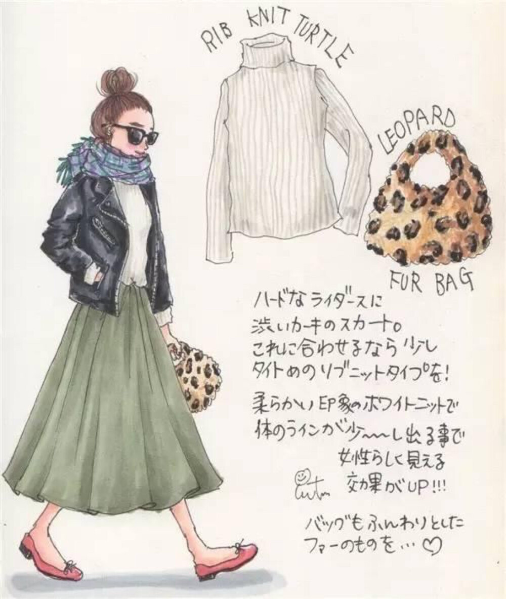 日本时尚插画……超美的穿搭术