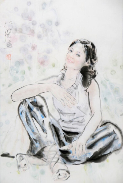 季仁葵水墨人物画欣赏｜季仁葵，上海奉贤高桥人，1970年毕业于浙江美术学院，师承方增先先生。