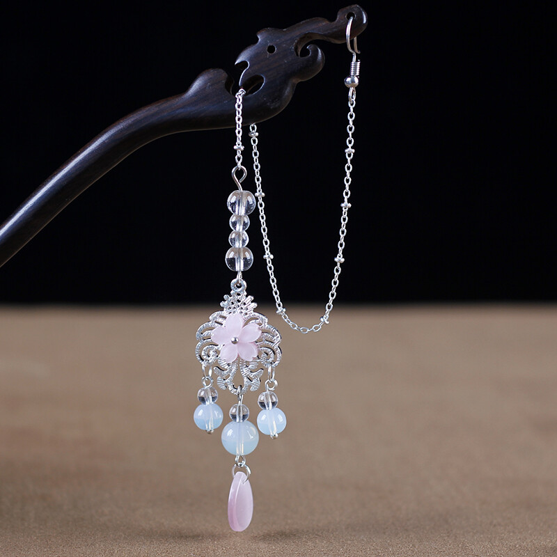 汉服额饰古风发饰古代装旗袍配饰复古眉心坠头花额链女流苏坠表演