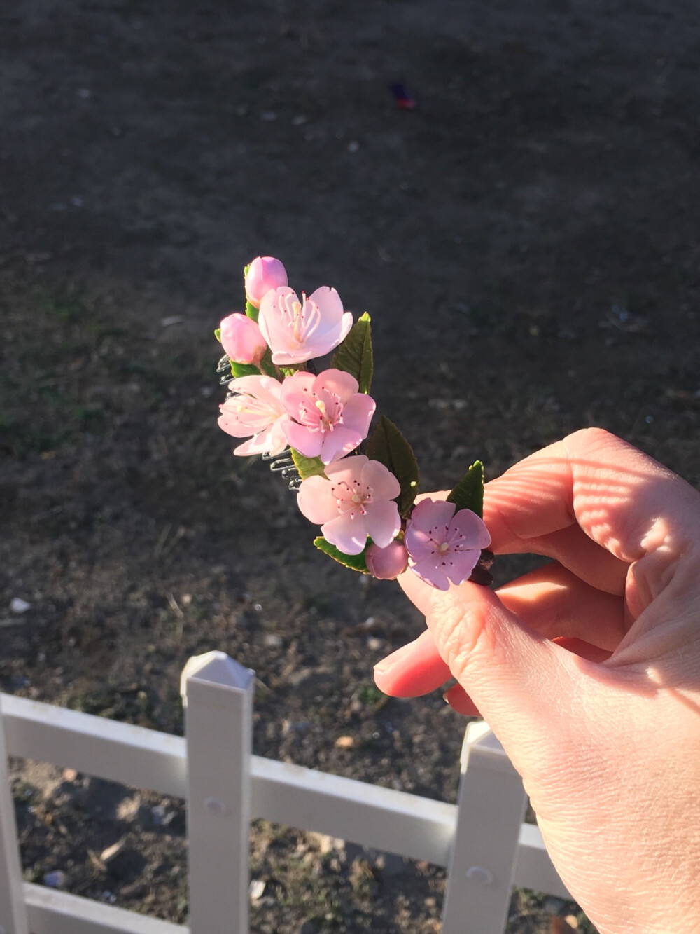 粘土 樱花发梳