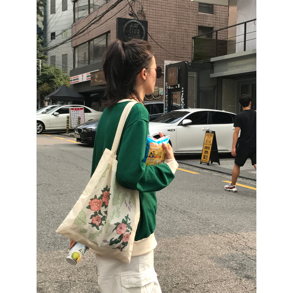 定制 OK公园丨The rose bag2018新款单肩包女百搭复古花色布包韩国布袋