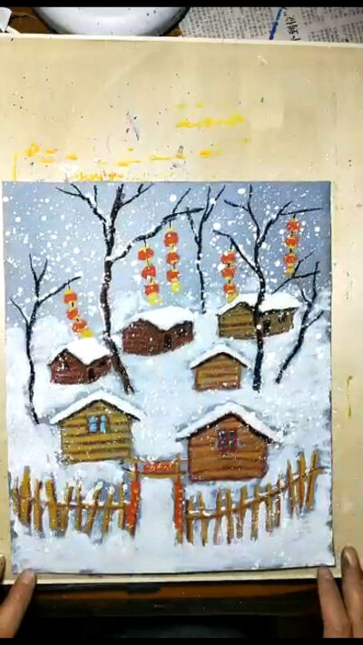 儿童画 重彩油画棒 水果蔬菜 白菜 菜椒 南瓜 雪景 雪乡 静物 瓶 呐喊 莫迪里尼 人像速写 写生 临摹 名画 牵牛花 莲花