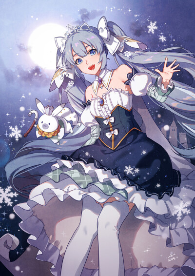 VOCALOID 初音未来 雪未来2019 绘师：_FEI（p id=1135942） 本作品id=72439808