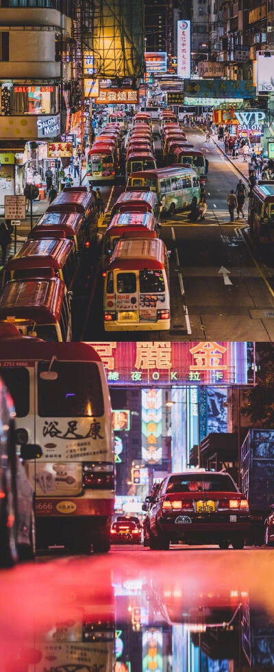 香港的街头，是港剧里熟悉的场景。