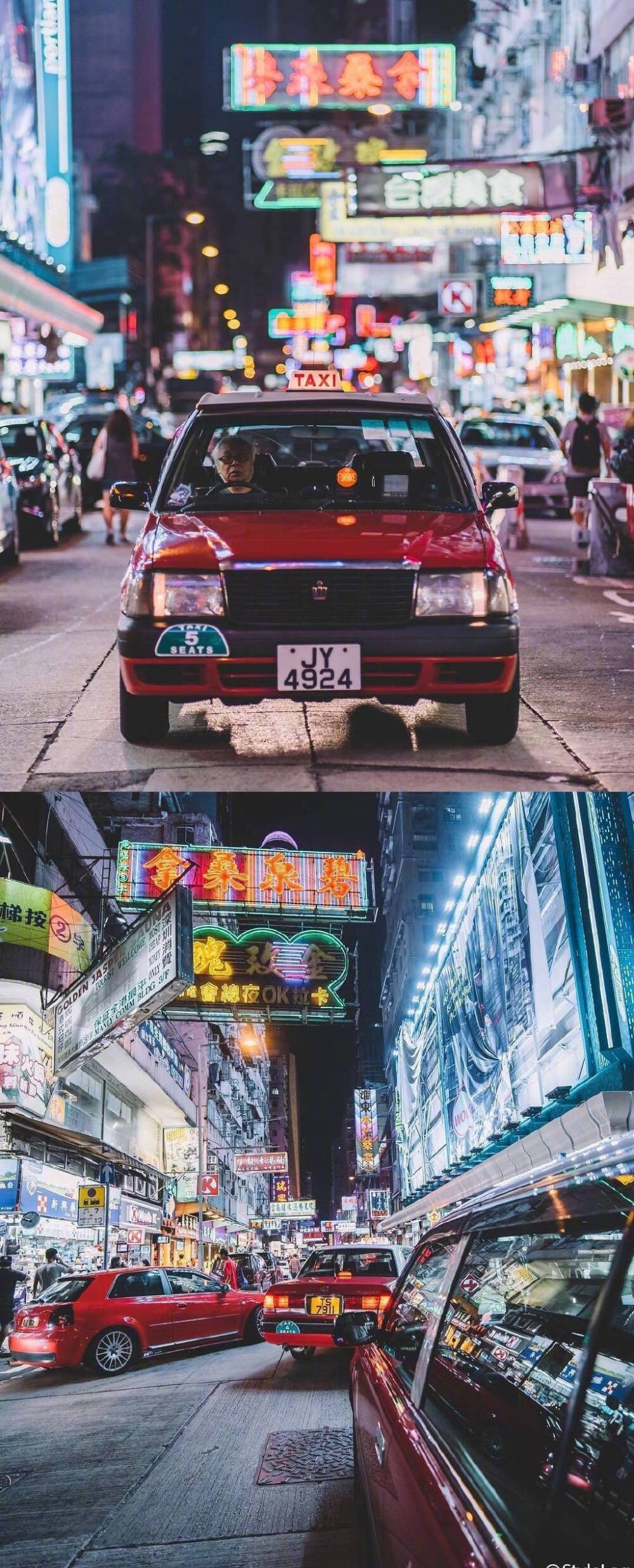 香港的街头，是港剧里熟悉的场景。