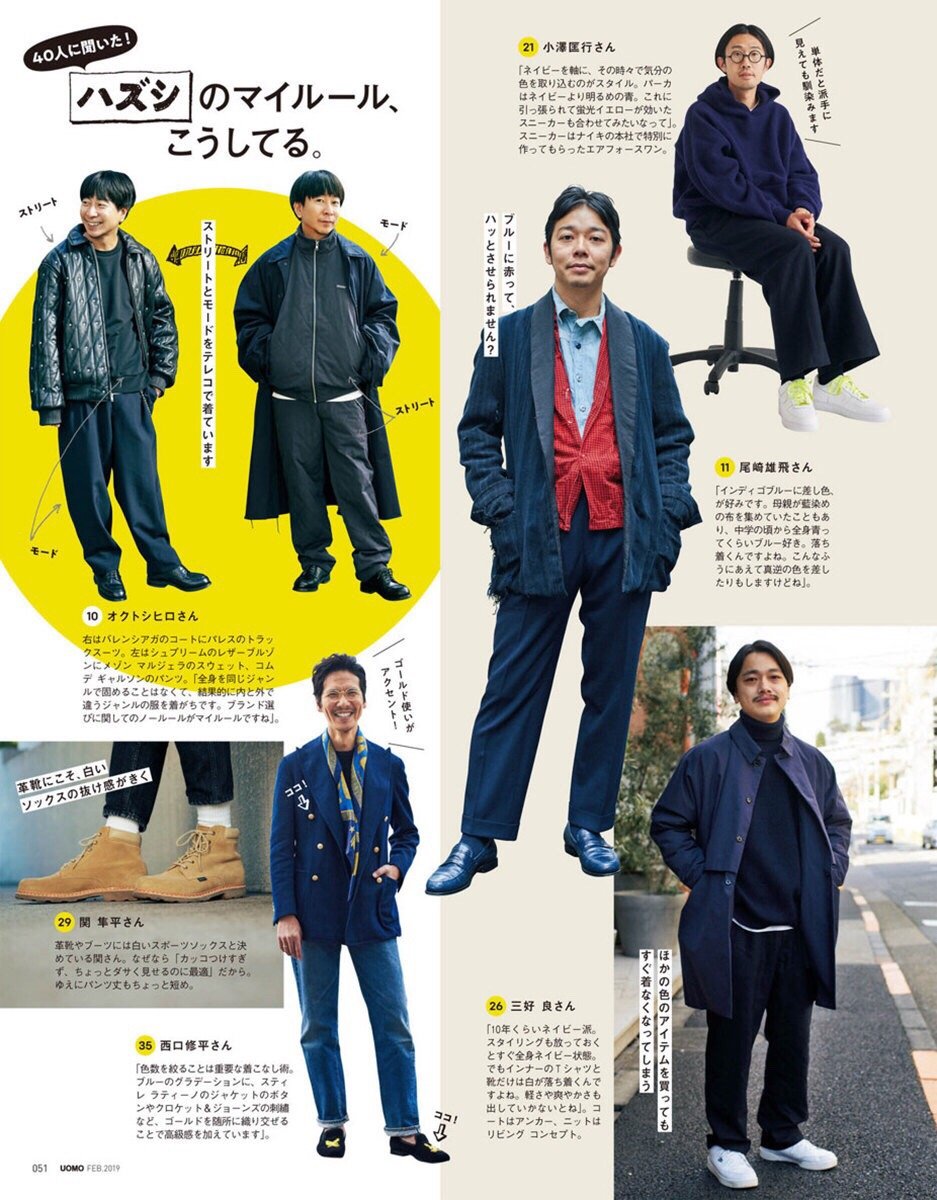 40岁大叔的穿搭 ／&lt;UOMO&gt; 2019年2月号 #冬天穿搭##从美到美好# ——