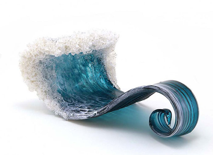 Marsha Blaker &amp; Paul DeSomma 玻璃雕塑 | 海浪