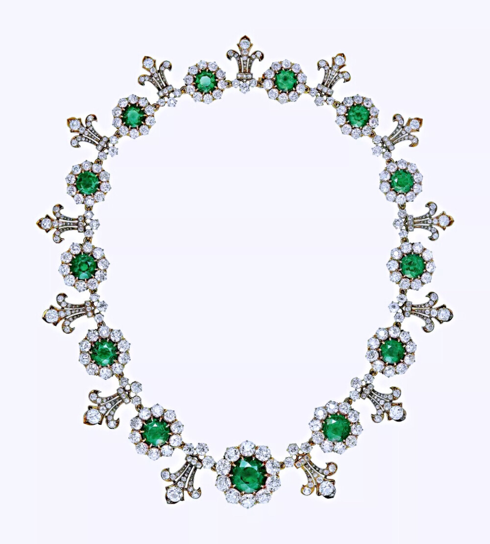 tiffany & co. 蒂芙尼 19世纪末祖母绿项链