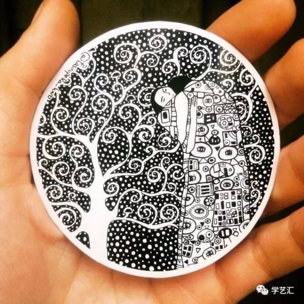 线描名画