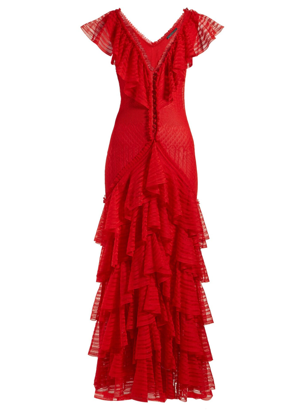 Ruffle-trimmed lace gown | Alexander McQueen 