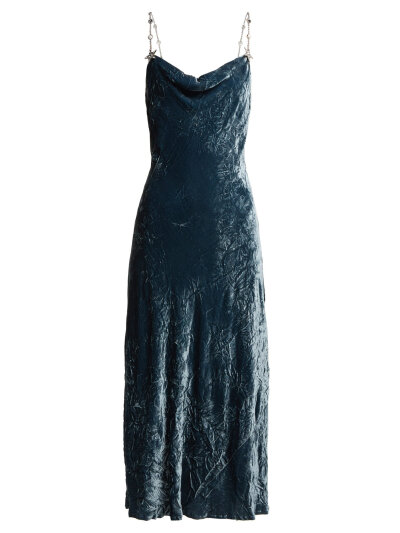 Cowl-neck crushed-velvet dress | Miu Miu