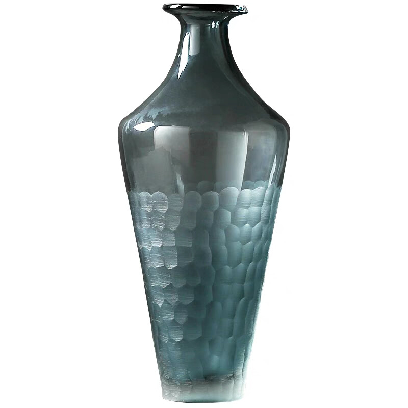 Best west 创意几何玻璃花瓶客厅软装饰品样板房间插花瓶摆件轻奢
