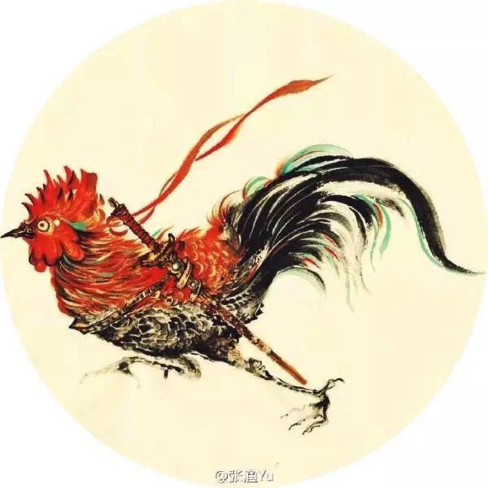 高挽发髻，淡扫蛾眉
绘画之于自己“如鱼得水”
故名——张渔
作者微博：@张渔yu