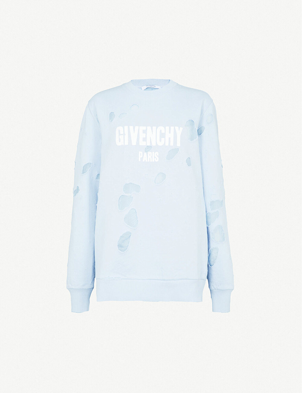 GIVENCHY - 做旧徽标针织棉运动衫|