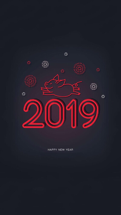 Happy New Year 2019 新年快乐 除夕 新年壁纸 新年愿望 新年祝福 春节壁纸 素材(◕‿◕✿