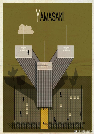 经典建筑字母表 by Federico Babina。#求是设计会#