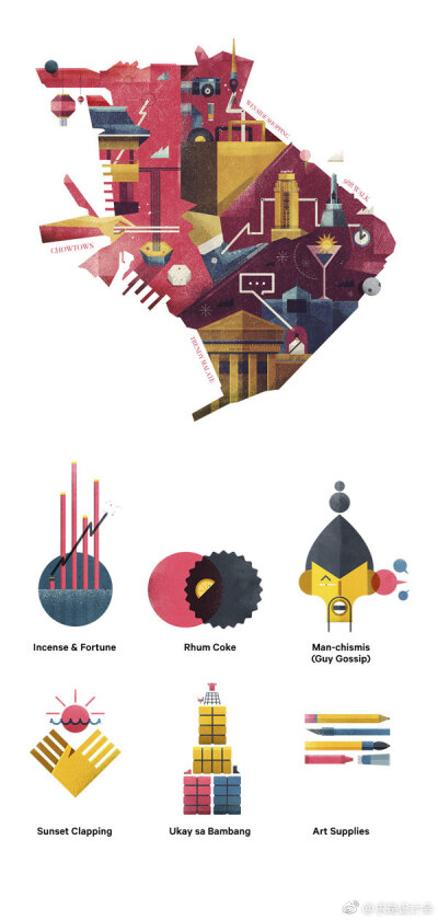 菲律宾设计师Dan Matutina创作了一组平面作品，用于海报，插图，书籍装帧。#求是设计会#