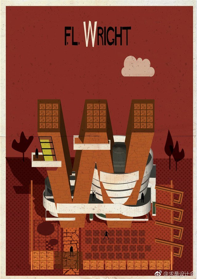 经典建筑字母表 by Federico Babina。#求是设计会#