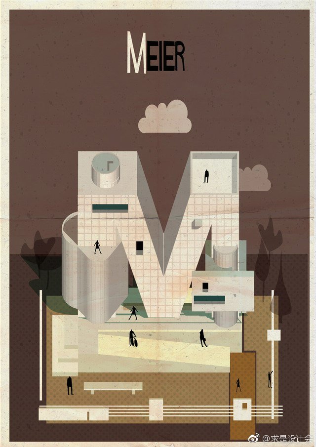 经典建筑字母表 by Federico Babina。#求是设计会#