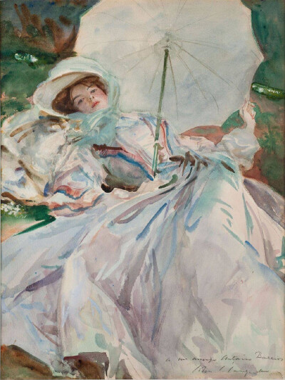 The Lady with the Umbrella (1911), by 萨金特 ​​​