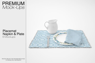 餐垫纸巾盘子餐具家居 智能贴图Mockup样机PSD模板下载
餐垫，餐巾和盘子套装
这款餐垫，餐巾和盘子套装可让您快速将设计和布局展示到数码照片真实展示中。
6个PSD文件（Photoshop CS4） 6个JPG文件
这是此项目模型中…