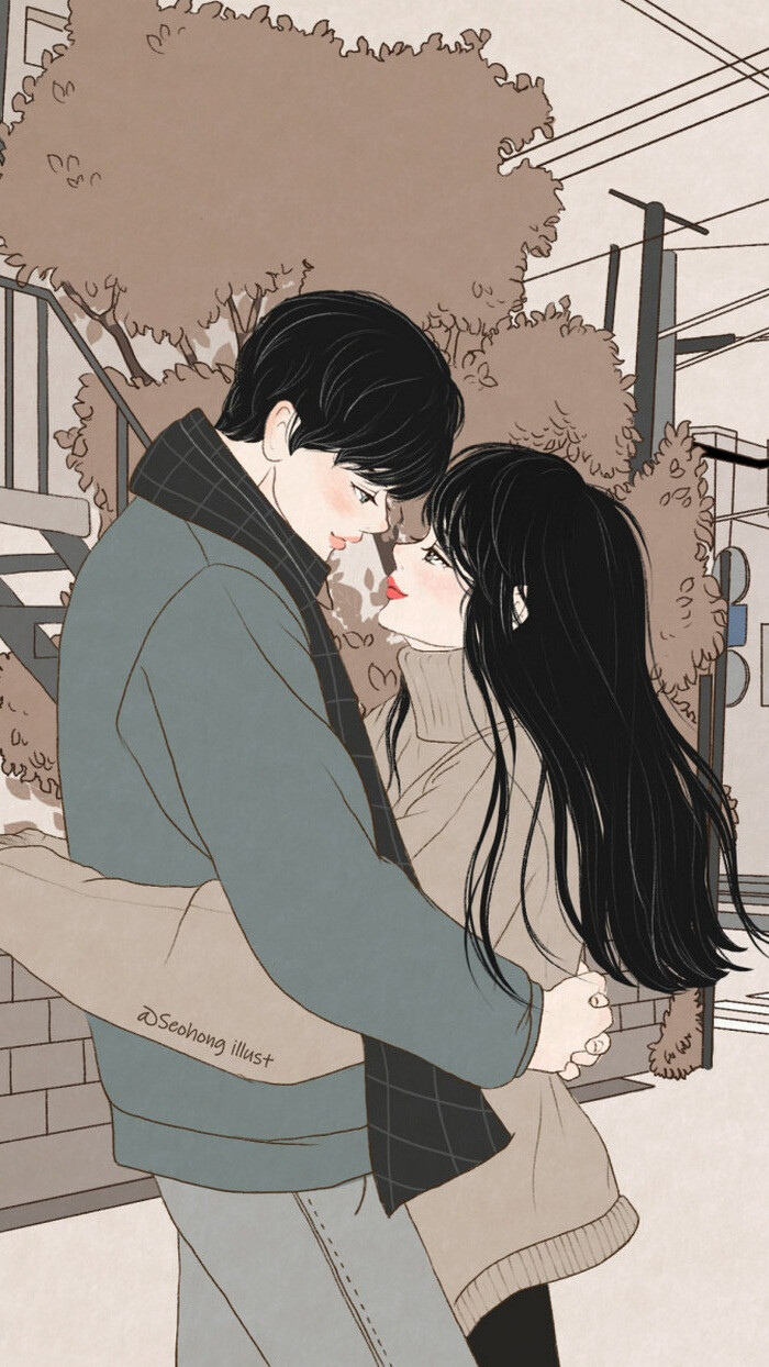 情侣插画画师seohongkim作品