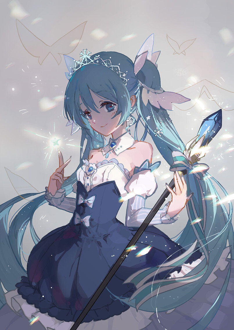 VOCALOID 初音未来 雪未来2019 绘师：猫小渣（p id=777076） 本作品id=72472254