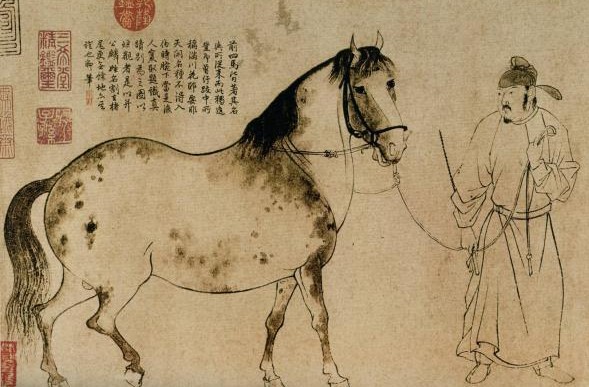 李公麟《五马图》（局部）