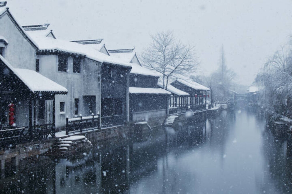 雪 水乡 古风壁纸