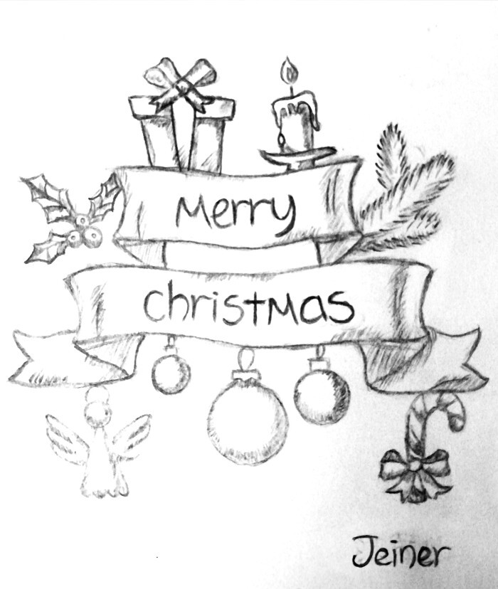 圣诞铅笔手绘#Your Christmas presents