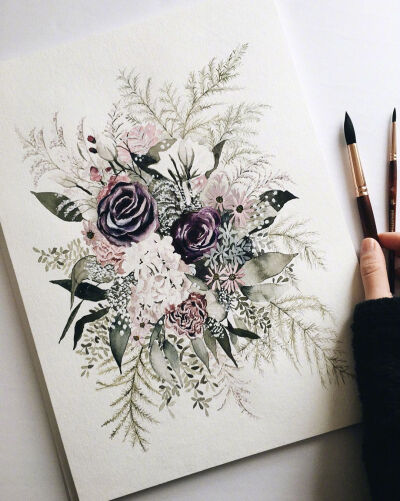 创意画廊美国插画师 Shealeen Louise 手绘花卉作品