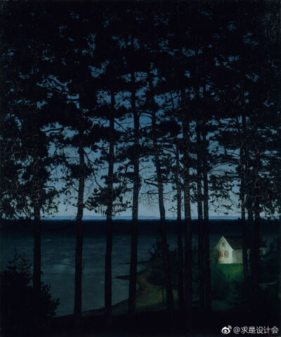 Harald Sohlberg（1869-1935）是挪威风景画大师之一。二月份，伦敦德威画廊以回顾展的方式向他致敬。该倡议对应于艺术家诞辰150周年，这是一个主要的主义和斯堪的纳维亚象征主义形象。#求是爱设计#