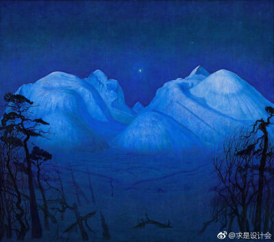 Harald Sohlberg（1869-1935）是挪威风景画大师之一。二月份，伦敦德威画廊以回顾展的方式向他致敬。该倡议对应于艺术家诞辰150周年，这是一个主要的主义和斯堪的纳维亚象征主义形象。#求是爱设计#