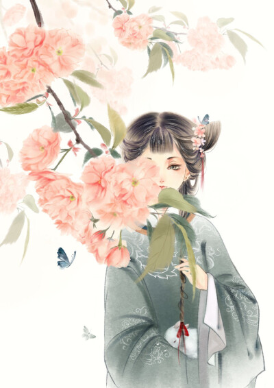 手绘古装美女 插画师:符殊