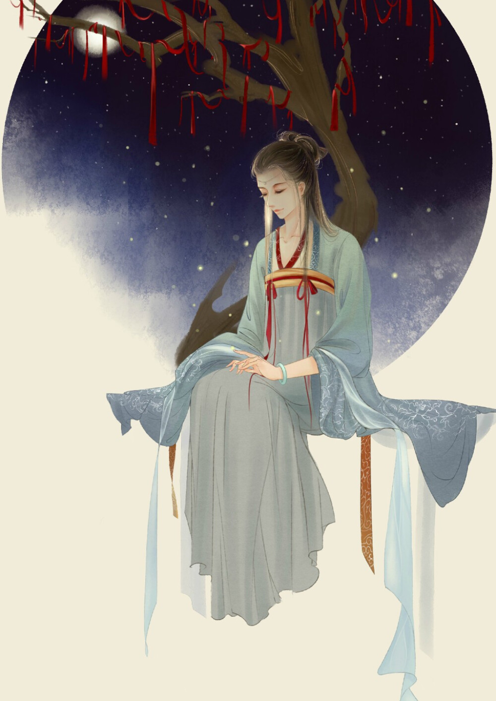 手绘古装美女 插画师:符殊