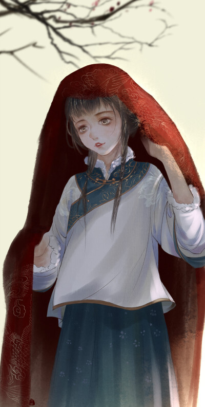 手绘古装美女 插画师:符殊