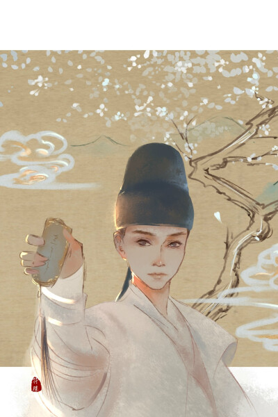 手绘古装美女 插画师:符殊