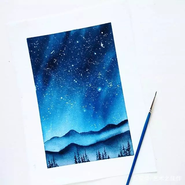 水彩 森系
星空 留白 蓝系