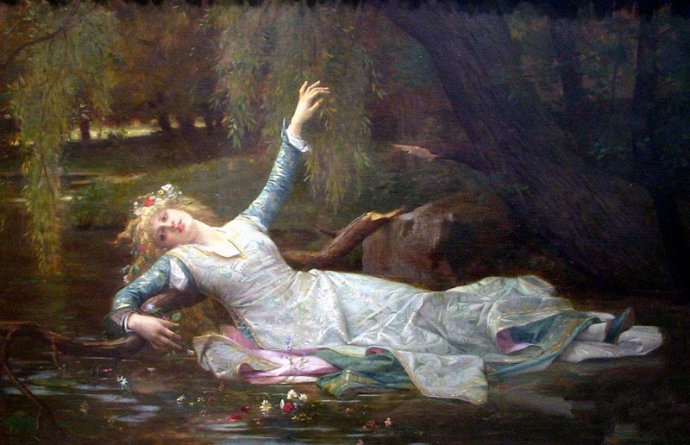 法国画家Alexandre Cabanel笔下的《Ophelia》1883