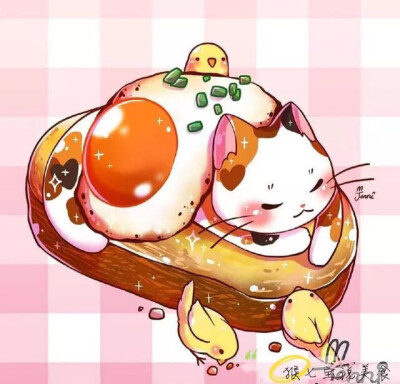 萌宠美食插画设计